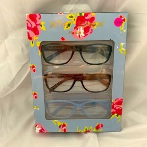 NIB Betsey Johnson Readers Three Pack